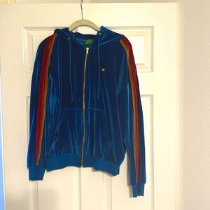 Aviator Nation CLASSIC VELVET RELAXED ZIP HOODIE size Medium